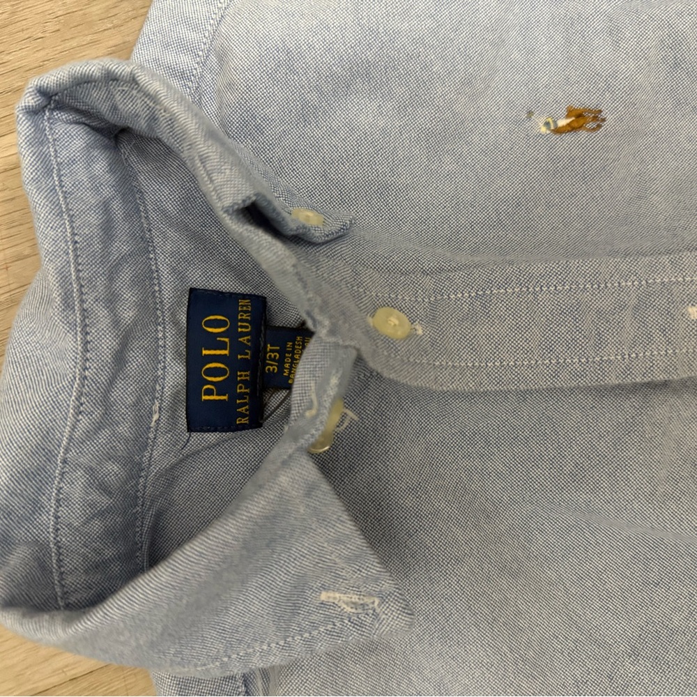 Polo by Ralph Lauren Light Blue Kids Button Down Shirt
